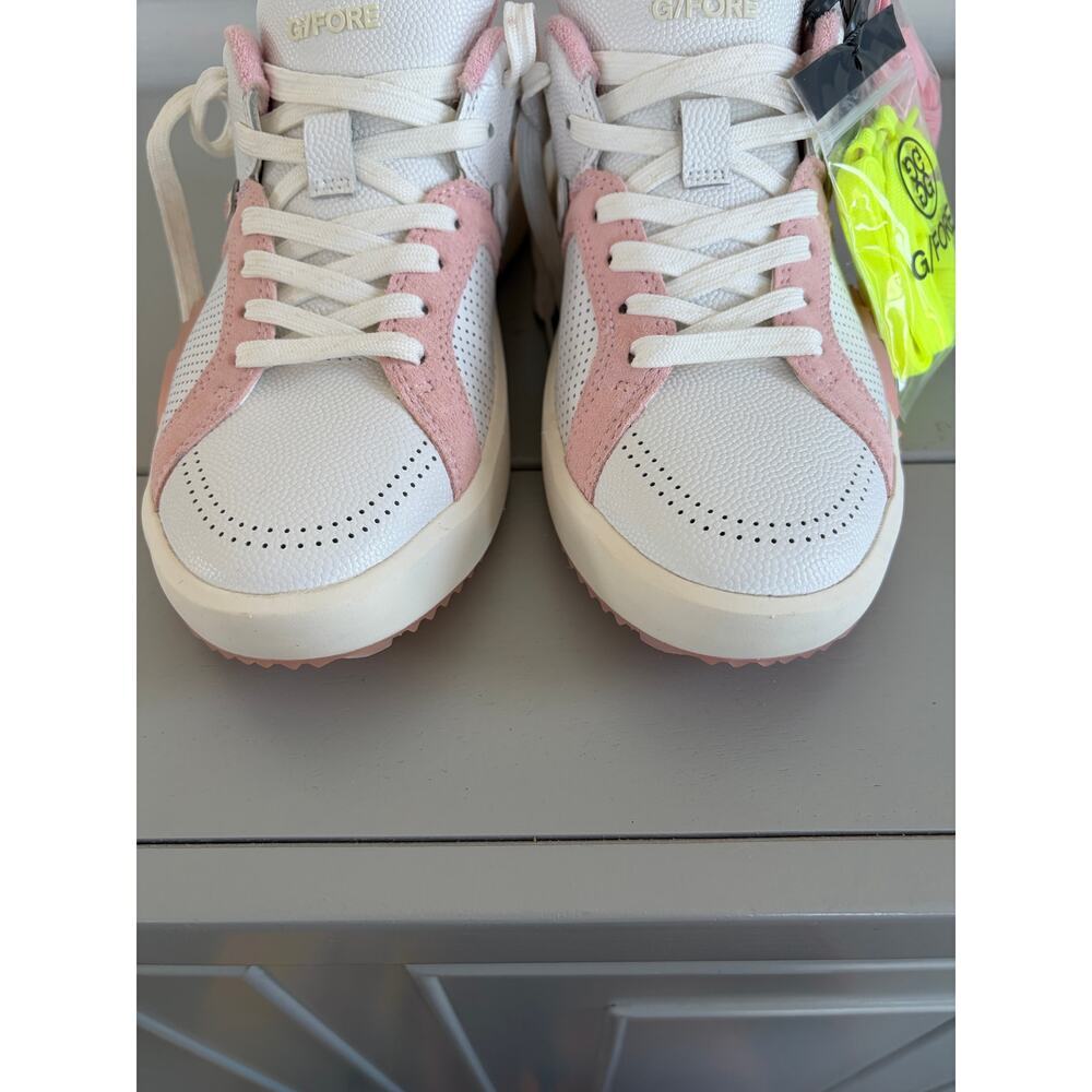 G/Fore Leather G112 Street Shoe Sneaker Pink & White Sz 7.5 - Picture 7 of 16